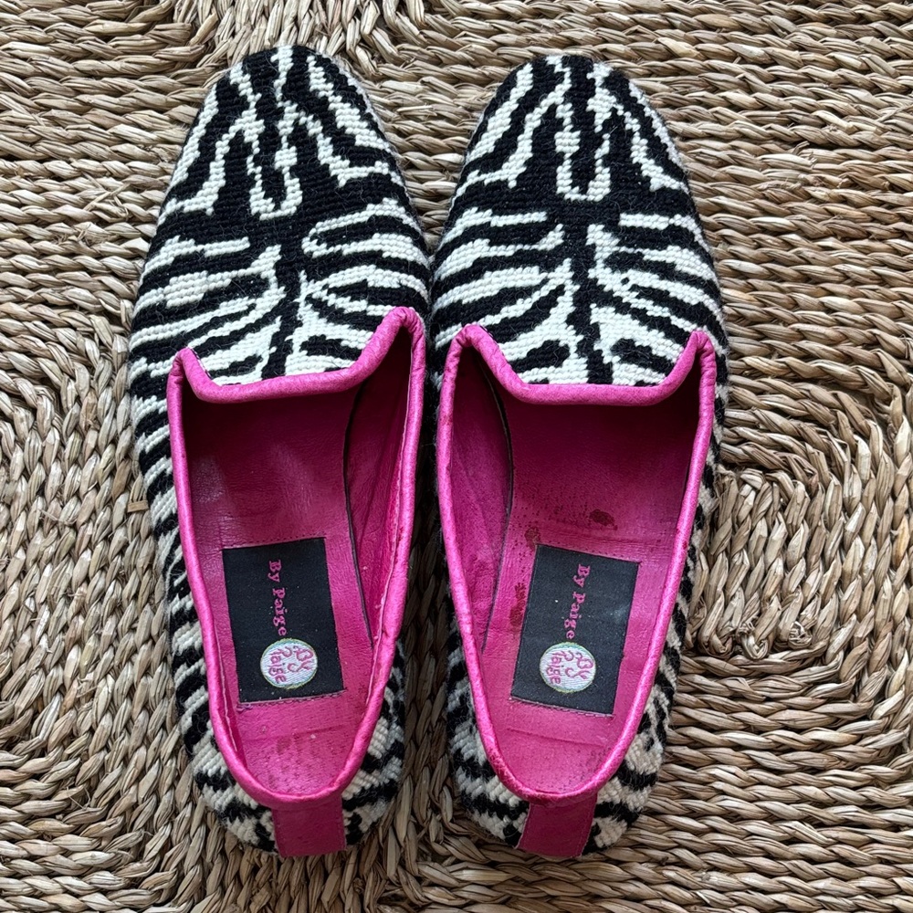 By Paige Zebra Needlepoint Loafers